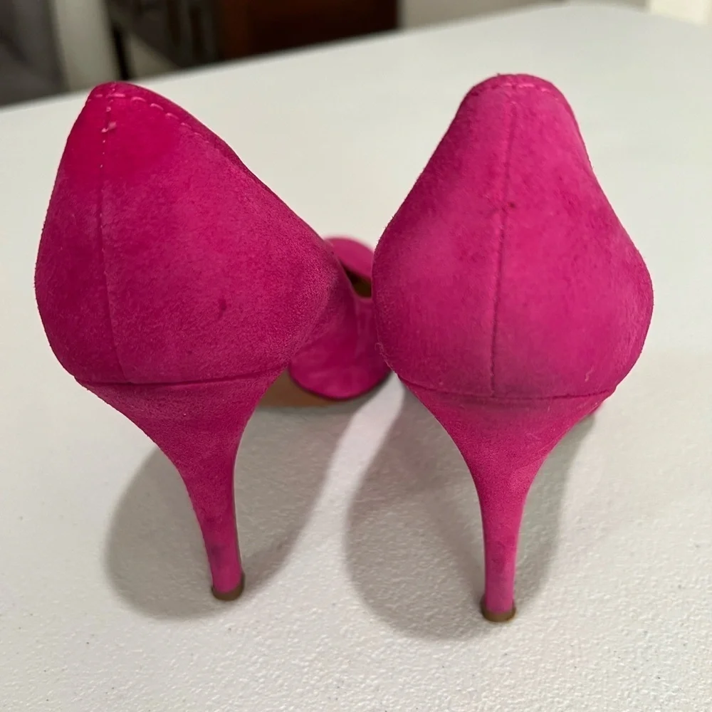 J.Crew Mona Pumps Italian Leather/Suede Excellent 6.5  wildberry
